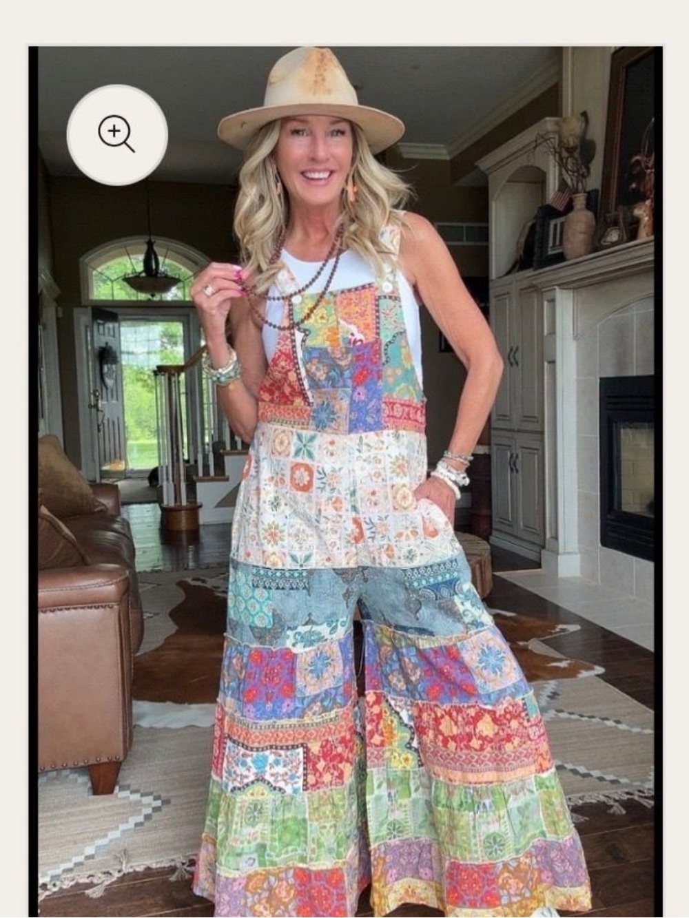 NWT- Yak and Yeti Patchwork Multicolor Wide-Leg hippie cotton Overalls